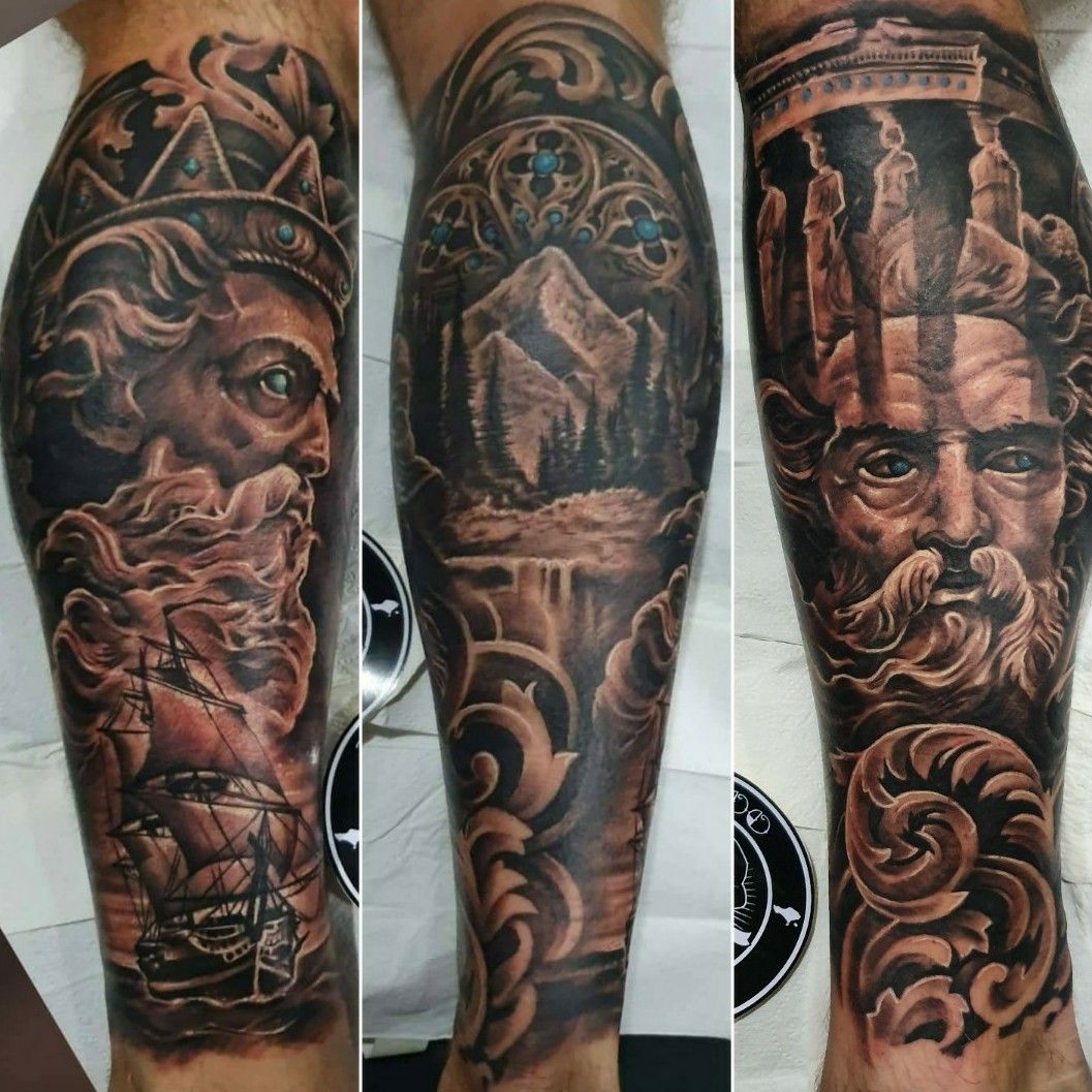 Greek mythology tattoo sleeve